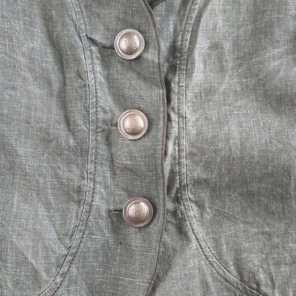100% linen gray blazer  size L - Picture 3 of 7
